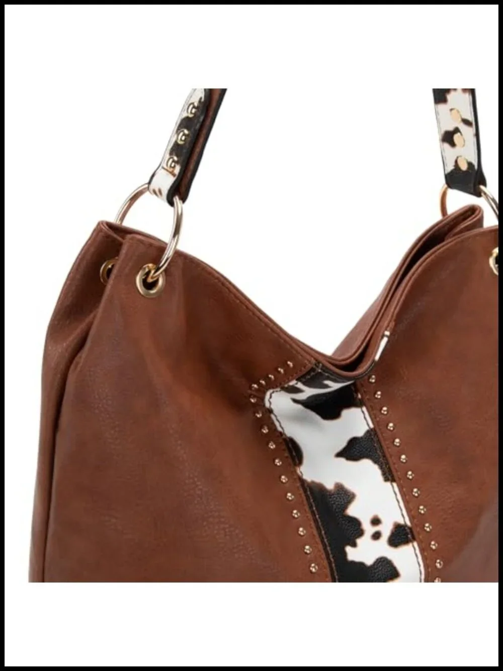 Faux Leather Hobo Bag with Back Zipper Pocket and Coin Wallet